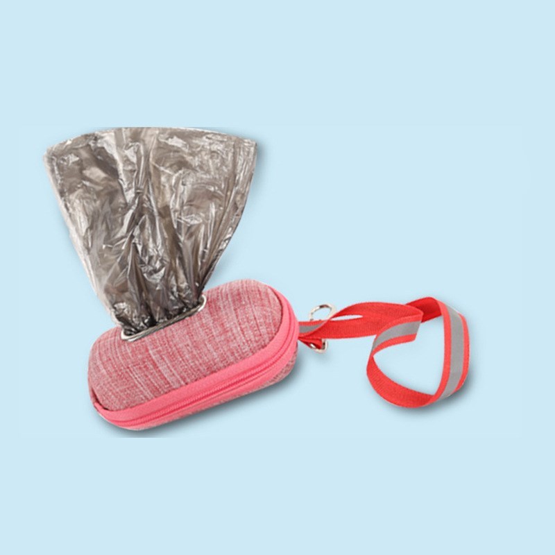 Dispensador portátil de bolsas para excrementos de perros y gatos, soporte para bolsas de recogida
